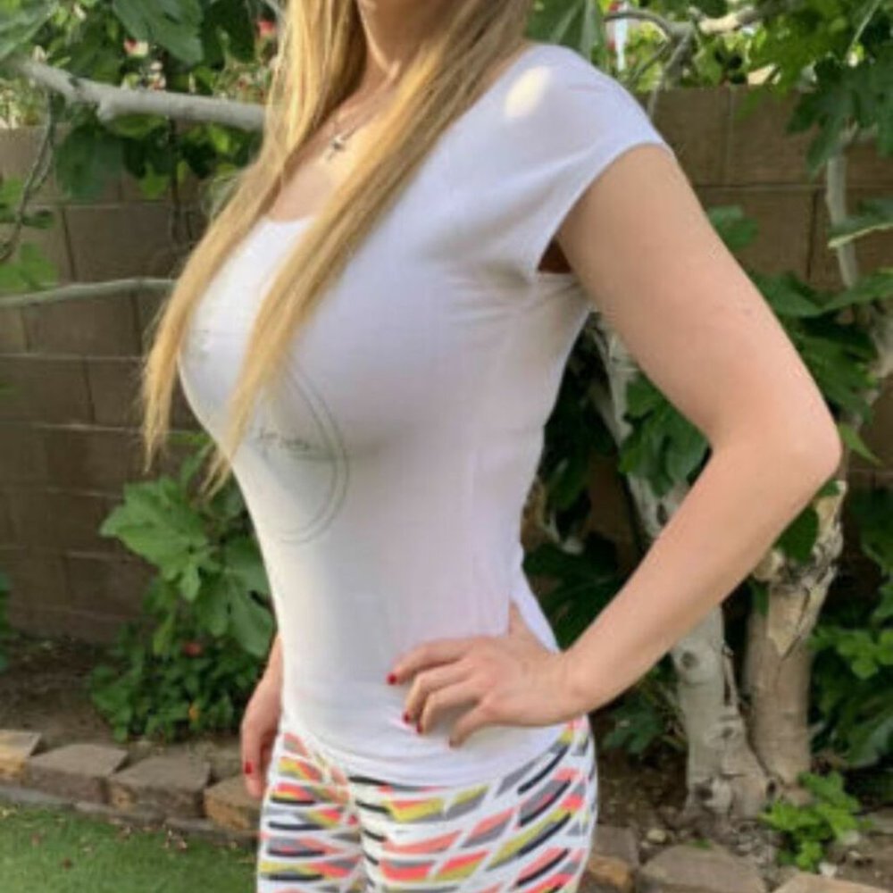 BEBE Scoop Neck TOP, Shirt, T-Shirt TUNIC BLOUSE